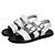 abordables Sandalias de hombre-Hombre Zapatos Confort Cuero Verano Sandalias Negro / Blanco