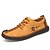 cheap Men&#039;s Oxfords-Men&#039;s Formal Shoes Leather Shoes Fall / Spring &amp; Summer Business / Vintage Daily Oxfords Walking Shoes Leather Breathable Non-slipping Shock Absorbing Yellow / Khaki / Black Color Block