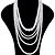 cheap Necklaces-Women&#039;s Layered Necklace Pearl Strands Long Ladies Asian Bridal Multi Layer Pearl Red White Light gray Black Necklace Jewelry 1pc For Party Wedding Special Occasion Birthday Gift / Pearl Necklace