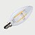 お買い得  電球-1個 2 W ＬＥＤキャンドルライト ≥200 lm E12 2 LEDビーズ COB 調光可能 装飾用 温白色 110-130 V / １個