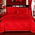 billige Capas de edredon-Duvet Cover Sets Chinese Red Polyster Printed &amp; Jacquard 4 PieceBedding Sets / 4pcs (1 Duvet Cover, 1 Flat Sheet, 2 Shams)