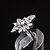 billige Motering-Dame Statement Ring Ring Kubisk Zirkonium 1pc Gull Sølv 18K Gullbelagt Imitert Perle Fuskediamant Statement Stilfull Elegant Fest Gave Smykker Klassisk Blomst Kronblad