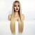 cheap Synthetic Lace Wigs-Synthetic Lace Front Wig Ombre Straight Middle Part Lace Front Wig Ombre Long Dark Brown / Golden Blonde Synthetic Hair 22-26 inch Women&#039;s Heat Resistant Color Gradient Middle Part Ombre / Glueless