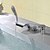 cheap Bathtub Faucets-Shower Faucet / Bathtub Faucet - Contemporary Chrome Widespread Ceramic Valve Bath Shower Mixer Taps