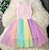 cheap Casual Dresses-Kids Girls&#039; Dress Rainbow Patchwork Sleeveless Daily Sequins Cute Basic Tulle Tulle Dress Summer Spring 3-12 Years Pink