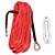baratos Reboque-Cabo sintético do guincho da corda de 12mmx30m 12000lbs âncora vermelho com fairlead do hawse