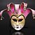 preiswerte Zubehör-Venezianische Maske Maskenmaske Halbe Maske Inspiriert von Cosplay Venezianisch Azurblau Rot + Golden Halloween Karneval Maskerade Erwachsene Herren Damen