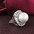 billige Moderinge-Dame Ring Forlovelsesring Kvadratisk Zirconium 1pc Hvid Guld 18K Guldbelagt Perle Simuleret diamant Stilfuld Luksus Elegant Fest Gave Smykker Klassisk Smuk