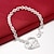 cheap Bracelets-Chain Bracelet Love Unique Design Fashion Party Brass Bracelet Jewelry Silver For Party Gift Valentine