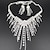 preiswerte Schmucksets-Schmuckset Anhänger Halskette For Damen Zirkonia versilbert Diamantimitate Quaste Lang