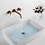 olcso Fali tartó-sárgaréz fürdőszobai mosogató csaptelep, falra szerelhető széles körben elterjedt forgatható rózsaszín arany két fogantyú három lyukas fürdő csap hideg és meleg vízzel