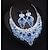 olcso Ékszerszettek-Women&#039;s Cubic Zirconia Drop Earrings Choker Necklace Layered Drop Flower Classic Elegant Vintage Earrings Jewelry Red / Champagne / Blue For Wedding Party Engagement