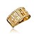 cheap Rings-Women Ring Cubic Zirconia Hollow Out Gold Silver 18K Gold Plated Imitation Diamond Stylish Luxury Elegant 1pc 6 7 8 9 / Women&#039;s