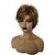cheap Synthetic Trendy Wigs-Synthetic Wig Wavy Loose Curl Pixie Cut Layered Haircut Wig Short Brown Synthetic Hair 8 inch Women&#039;s Simple Synthetic Natural Hairline Brown BLONDE UNICORN