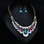 cheap Jewelry Sets-Women&#039;s Crystal Drop Earrings Bib necklace Bib Pear Elegant Vintage Classic European Color Imitation Diamond Earrings Jewelry White / Black / Red For Party Ceremony Evening Party Festival 3pcs / pack