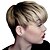 billige Parykker uten lokker med menneskehår-Human Hair Blend Wig Short Straight Layered Haircut Short Hairstyles 2020 Straight Short Silver Black Blonde Dark Roots With Bangs Capless Women&#039;s Silver Honey Blonde#24 Medium Auburn#30