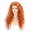 abordables Perruques synthétiques à dentelle-Perruque Lace Front Synthétique Carrie Curl Kinky Curly Avec Mèches Avant Lace Frontale Perruque Blond Moyen Orange Cheveux Synthétiques 24 pouce Femme Résistant à la chaleur Homme Blond