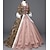 abordables Costumes vintage et anciens-Maria Antonietta Punk Rococo Victoriens 18ème siècle robe de vacances Robe Costume de fête Bal Masqué Robe de bal Femme Fille Dentelle Satin Costume Gris / Rose Vintage Cosplay Soirée Fête scolaire