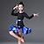 abordables Tenues de danse enfants-Danse latine Tenues de Danse pour Enfants Robe Ruché Combinaison Fille Utilisation Manches Longues Taille haute Nylon