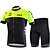 cheap Men&#039;s Clothing Sets-cheji® Men&#039;s Short Sleeve Cycling Jersey with Shorts Summer Lycra Green / Black Blue+Pink Blue / Black Funny Bike Jersey Padded Shorts / Chamois Clothing Suit Quick Dry Breathable Back Pocket Sports