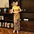 olcso Etnikai és kulturális jelmezek-Felnőttek Női Designed in China Kínai stílus Darázsderekú Cheongsam Kompatibilitás Teljesítmény Lánybúcsú Sodort pamut Hosszú hossz Cheongsam