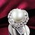 billige Moderinge-Dame Ring Forlovelsesring Kvadratisk Zirconium 1pc Hvid Guld 18K Guldbelagt Perle Simuleret diamant Stilfuld Luksus Elegant Fest Gave Smykker Klassisk Smuk