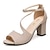 cheap Women&#039;s Sandals-Women&#039;s Heels Block Heel Sandals Beading Open Toe Basic Pump Suede Summer Green Black Gray