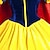 preiswerte Kostüme aus Film und Fernsehen-Schneeweiß Prinzessin Maskerade Damen Film Cosplay Prinzessin Urlaubskleid Gelb Karneval Maskerade Kleid Umhang