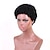ieftine Peruci fără Capac din Păr Uman-Blendul părului uman Perucă Scurt Buclat Frizură Pixie Coafuri scurte 2020 Berry Buclat Natura negru pentru Femei de Culoare Realizat la mașină Pentru femei Negru Mediu Maro Vin întuneric