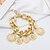 ieftine Brățări la Modă-Pentru femei Brățară Brățară cu Pandativ Monedă Inimă Prețios Romantic Modă Perle Bijuterii brățară Auriu / Argintiu Pentru Cadou Ceremonie Serată Dată Festival