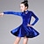 Недорогие Детская танцевальная одежда-Латино Детская одежда для танцев Платье Каскадные оборки Девочки Учебный Выступление Длинный рукав Плюш