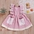 cheap Dresses-Girls&#039; Sleeveless Striped 3D Printed Graphic Dresses Cute Streetwear Above Knee Cotton Dress Kids Regular Fit Lace Backless