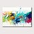 abordables Peintures Abstraites-Peinture à l&#039;huile Hang-peint Peint à la main Format Horizontal Abstrait Vacances Classique Moderne Rideau (sans cadre) / Toile roulée