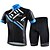 cheap Men&#039;s Clothing Sets-cheji® Men&#039;s Short Sleeve Cycling Jersey with Shorts Summer Lycra Green / Black Blue+Pink Blue / Black Funny Bike Jersey Padded Shorts / Chamois Clothing Suit Quick Dry Breathable Back Pocket Sports