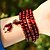 cheap Bracelets-Men&#039;s Bead Bracelet Wrap Bracelet Beaded Layered Simple Vintage Wooden Bracelet Jewelry Yellow / Red / Black For Street Daily
