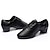 ieftine Pantofi Dans Latin-Bărbați Încălțăminte latină Sală Dans Pantofi Salsa Pantofi de Dans Performanță Antrenament Dantelat Călcâi Grosime călcâială Negru