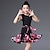 abordables Tenues de danse enfants-Danse latine Tenues de Danse pour Enfants Robe Motif / Impression Ruché Combinaison Fille Utilisation Sans Manches Taille haute Nylon