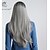 cheap Synthetic Trendy Wigs-Synthetic Wig kinky Straight Middle Part Wig Very Long Black / Grey Synthetic Hair 30 inch Women&#039;s Synthetic Ombre Hair Highlighted / Balayage Hair Dark Gray BLONDE UNICORN / Natural Hairline