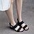 cheap Women&#039;s Sandals-Women&#039;s Sandals Daily Block Heel Sandals Chunky Heel Open Toe Faux Leather Black Green