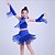 baratos Roupa Infantis de Dança-Dança Latina Roupas de Dança para Crianças Saias Mocassim Em Camadas Cristal / Strass Para Meninas Treino Espetáculo Sem Manga Fibra Sintética Elástico