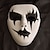 billiga Tillbehör-Vit mask Halloween-mask Inspirerad av Melbourne Shuffle-dans Svart Vit Läskig kostym Halloween Maskerad Mardi Gras Vuxna Herr Dam