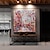 baratos Pinturas Abstratas-pintura a óleo feita à mão arte da parede da lona decoração em mosaico vermelho abstrato para decoração de casa pintura sem moldura não esticada