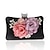 cheap Clutches &amp; Evening Bags-Women&#039;s Pearls / Appliques Alloy Evening Bag Floral / Botanical Black / Blue / Purple