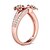 cheap Rings-Band Ring Cubic Zirconia Double Twine Rose Gold Brass Rose Gold Plated Imitation Diamond Floral Theme Flower Fashion Korean Sweet 1pc 6 7 8 9 10 / Women&#039;s