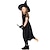 cheap Kids Halloween Costumes-Witch Dress Cosplay Costume Hat Kid&#039;s Girls&#039; Dresses Vacation Dress Halloween Halloween Carnival Masquerade Festival / Holiday Tulle Polyster Black Easy Carnival Costumes Patchwork / Gloves / Belt