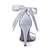 billige Brudesko-Dame bryllup sko Lace Up Sandaler Strappy Sandaler Brudesko Dusk Stiletthæl Rund Tå Britisk Sateng Snøring Sølv Svart Hvit