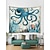 levne zvířecí tapisérie-olejomalba styl velká stěna gobelín umění výzdoba deka závěs závěs domácí ložnice dekorace obývacího pokoje mořské dno zvíře chobotnice
