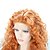 abordables Perruques synthétiques à dentelle-Perruque Lace Front Synthétique Carrie Curl Kinky Curly Avec Mèches Avant Lace Frontale Perruque Blond Moyen Orange Cheveux Synthétiques 24 pouce Femme Résistant à la chaleur Homme Blond