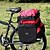 baratos Alforjes e Bolsas para Bicicleta-Bolsa de bicicleta 60l preto azul vermelho duplo banco traseiro de bicicleta bolsa porta-malas com capa de chuva bolsa pannier acessórios de bicicleta