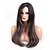 cheap Synthetic Trendy Wigs-Synthetic Wig Natural Straight Middle Part Wig Ombre Long Black / Brown Synthetic Hair 24 inch Women&#039;s Synthetic Comfortable Ombre Hair Ombre HAIR CUBE / Natural Hairline / Natural Hairline